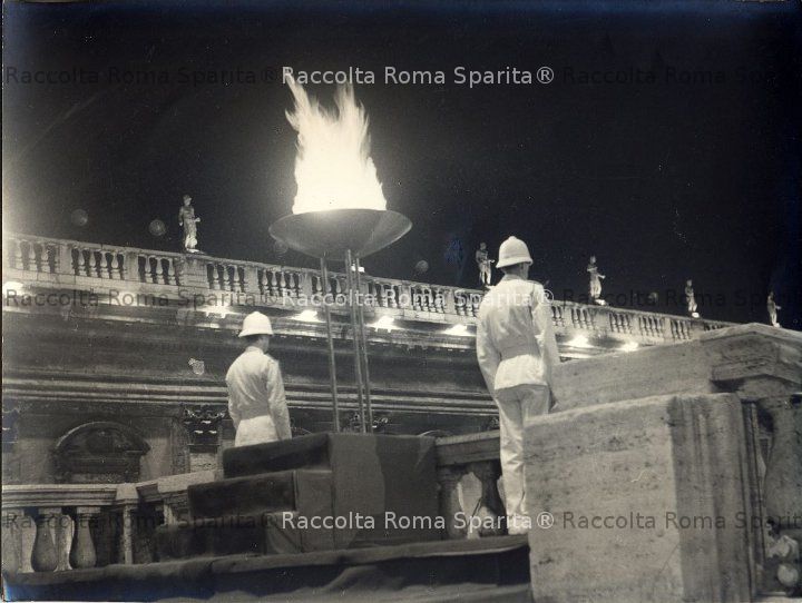 La fiaccola olimpica in Campidoglio