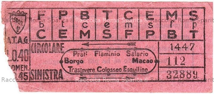 Biglietto A.T. A.G. 
