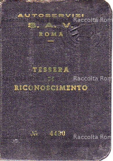 Tessera Società SAV